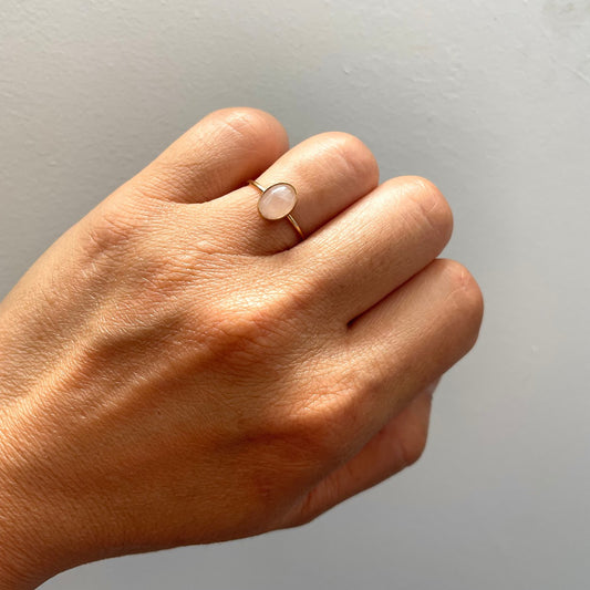 Bague fine Quartz rose