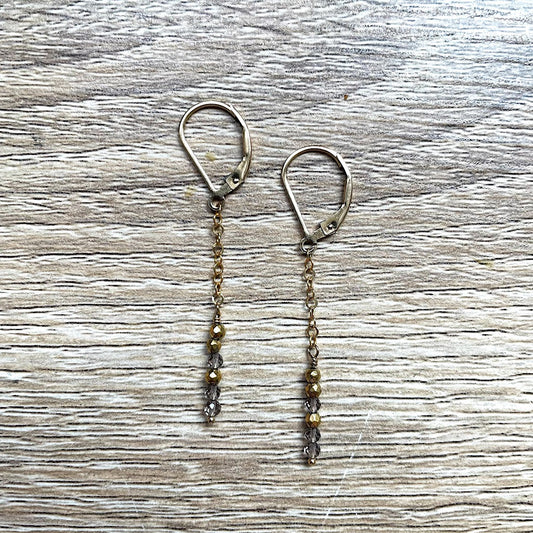 boucles-oreilles-chaine-quartz-fume-plaque-or