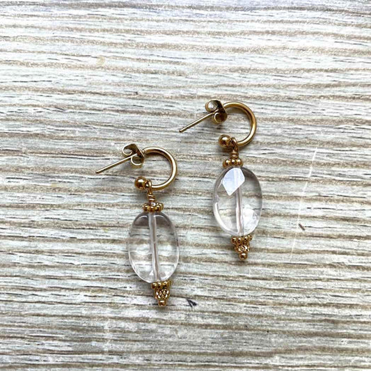 Boucles d’oreilles en Cristal de roche