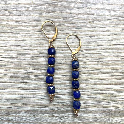 Boucles d'oreilles pendantes Lapis Lazuli