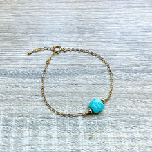 Charger l&#39;image dans la galerie, bracelet-amazonite-bleu-plaque-or