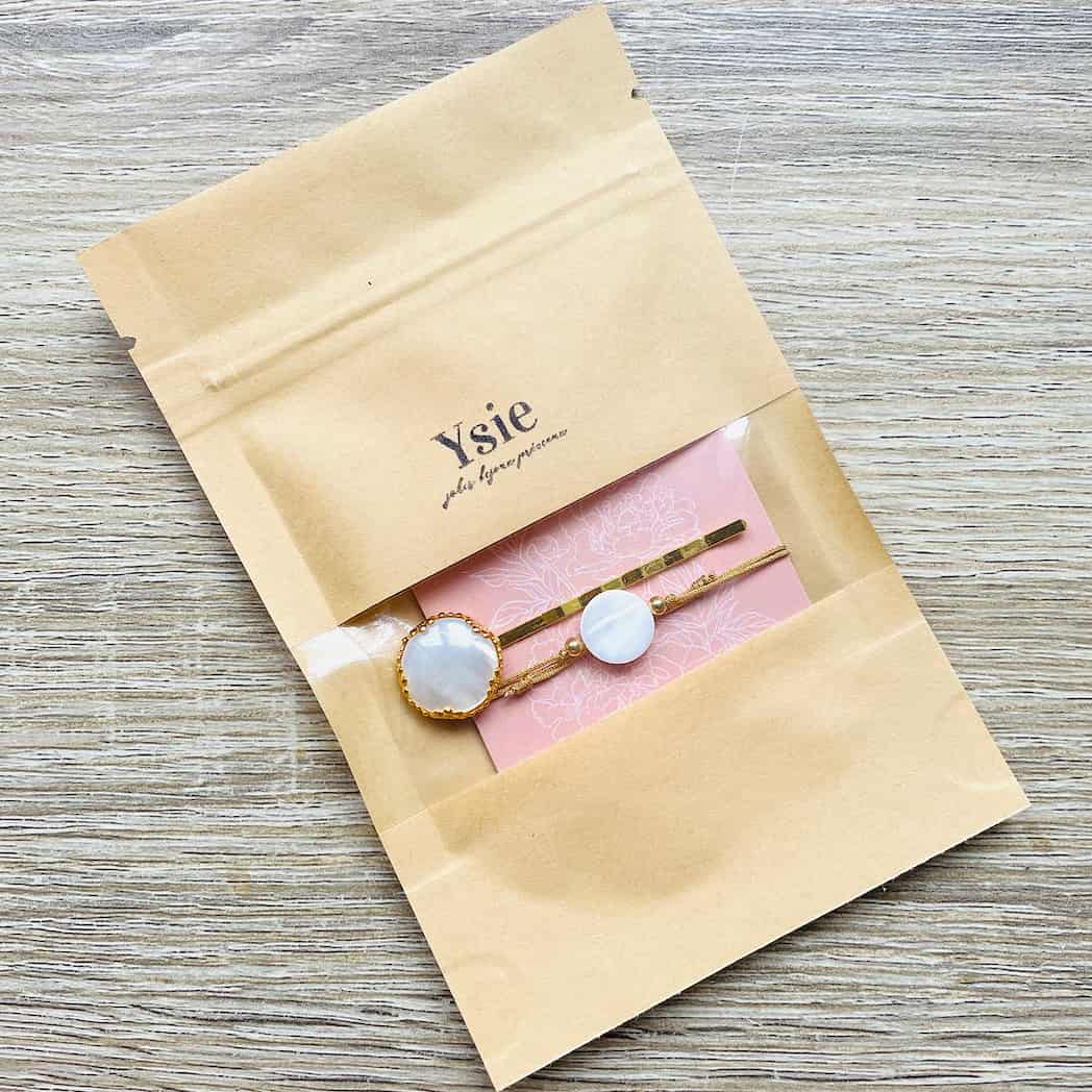 Parure bracelet et barrette Nacre Apaisement