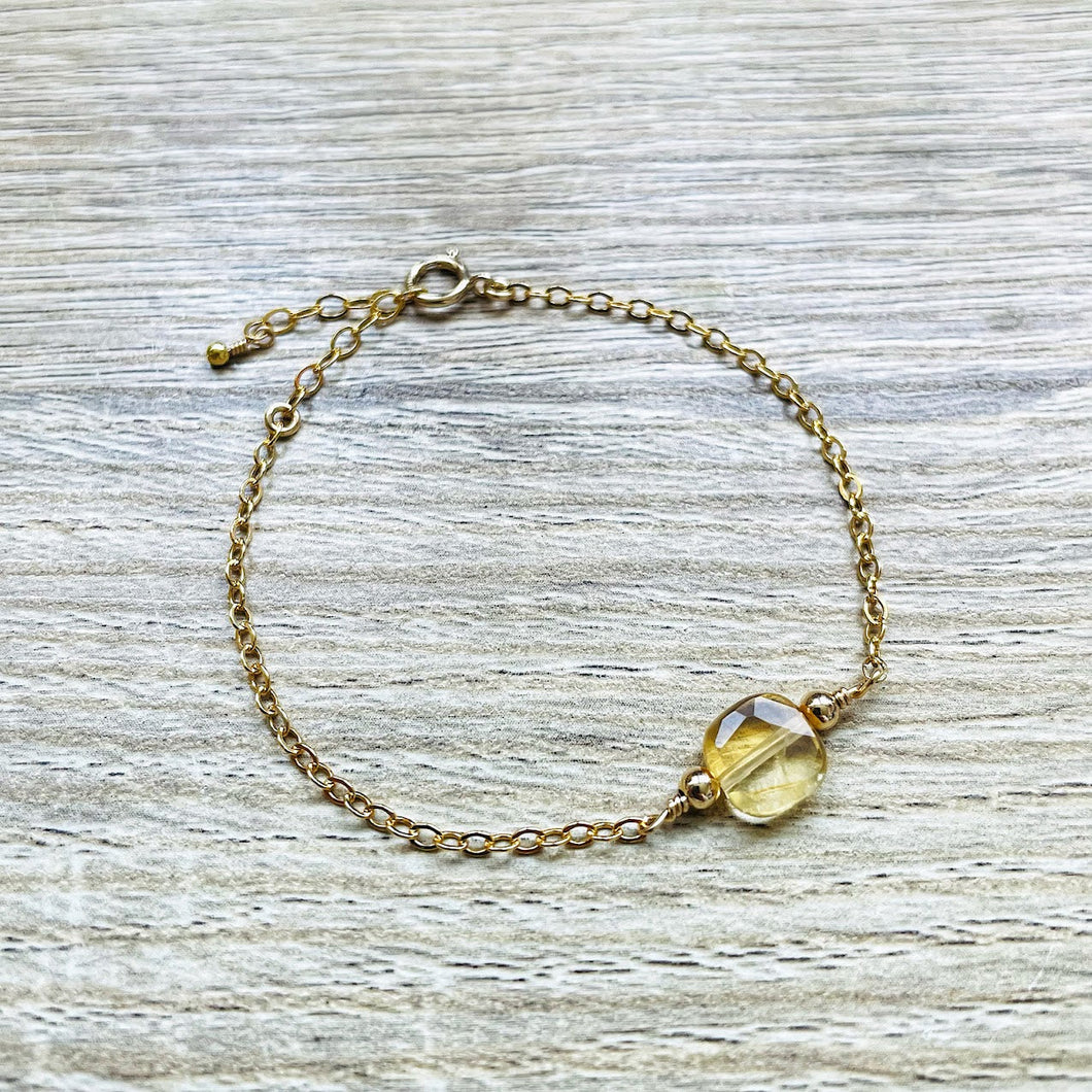 bracelet-citrine-jaune-plaque-or