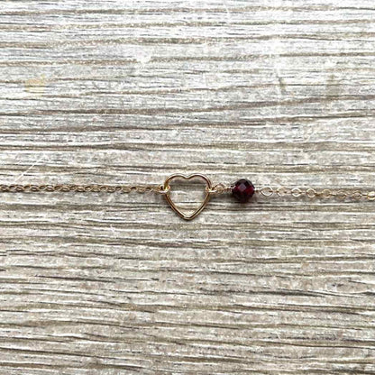 Bracelet Mon cœur pierre de naissance