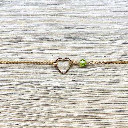 Collier pierre de naissance Mon coeur