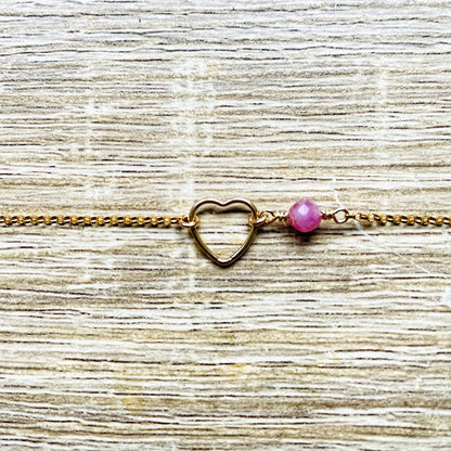 Collier pierre de naissance Mon coeur