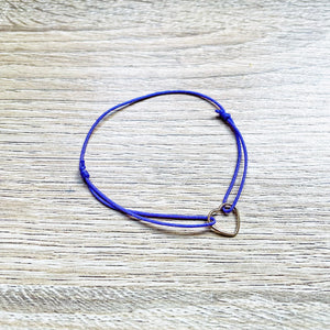     bracelet-cœur-violet-plaque-or