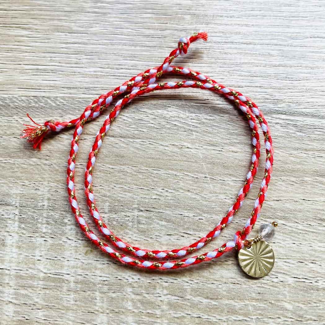 Bracelet en Cristal de roche, pierre de naissance du mois d'Avril