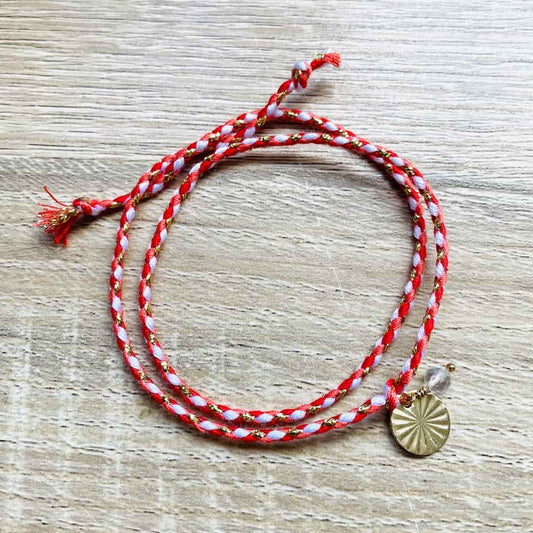 Bracelet en Cristal de roche, pierre de naissance du mois d'Avril