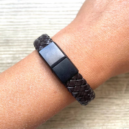 Bracelets homme cuir tressé
