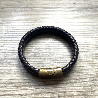 Bracelets homme cuir tressé