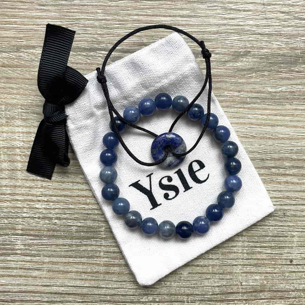 Bracelet homme en Lapis Lazuli et Sodalite