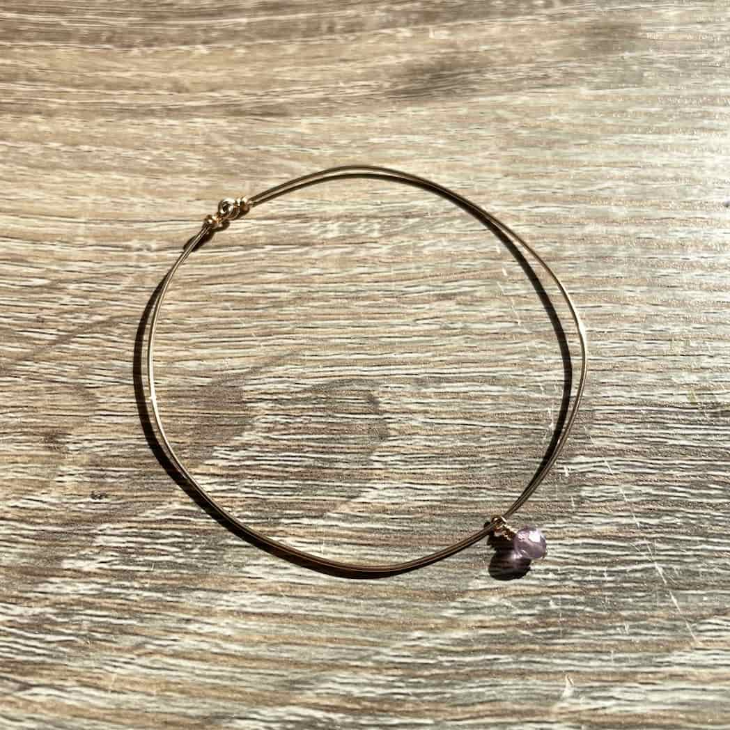Bracelet jonc Février Améthyste