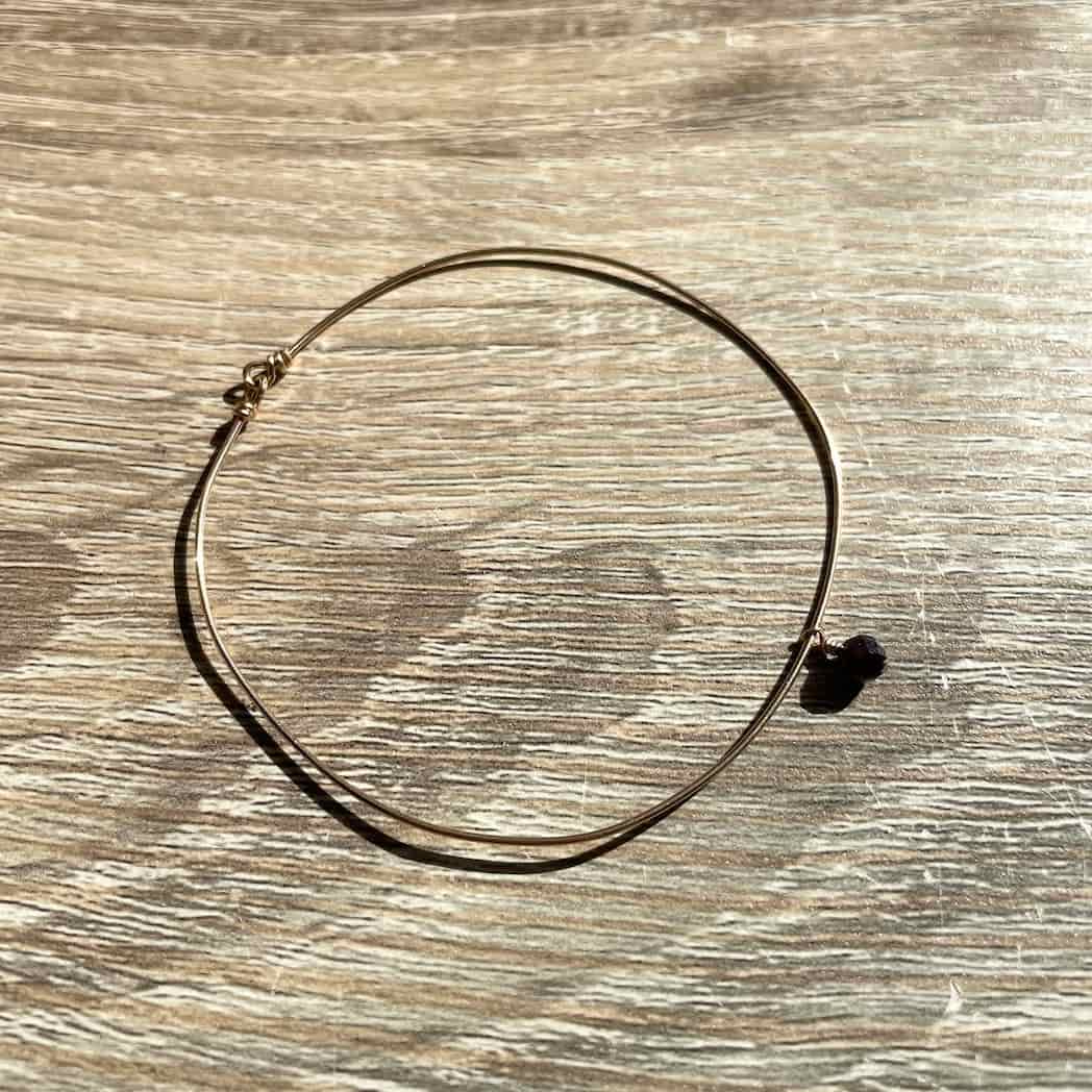 Bracelet jonc Janvier Grenat