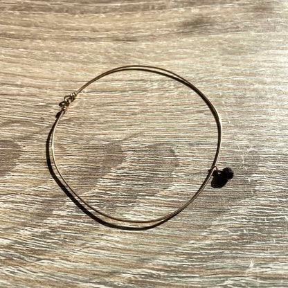 Bracelet jonc Janvier Grenat