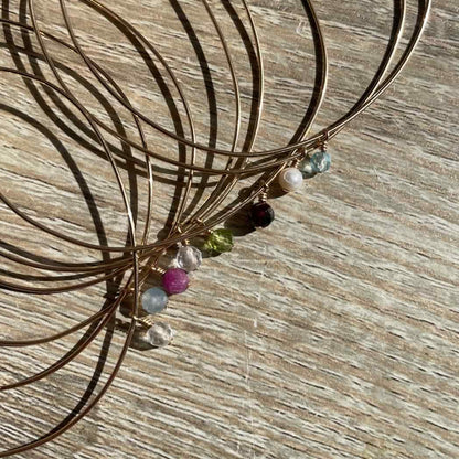Bracelet jonc pierre de naissance Joyce