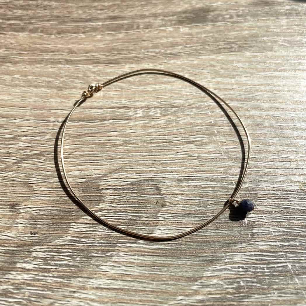Bracelet jonc Septembre Saphir