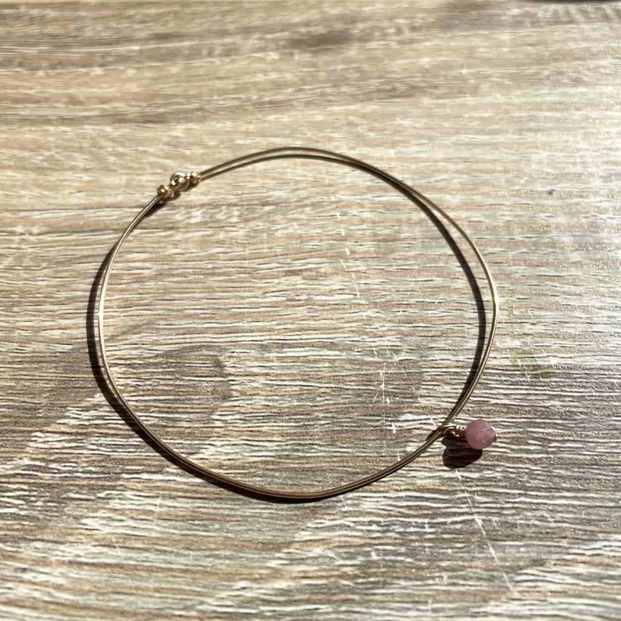 Bracelet jonc Octobre Tourmaline