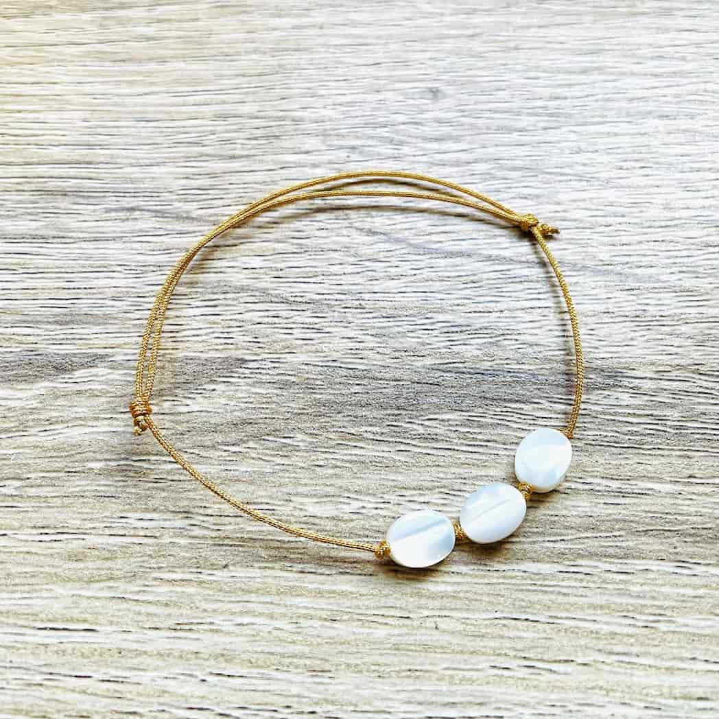 Bracelet nacre blanche