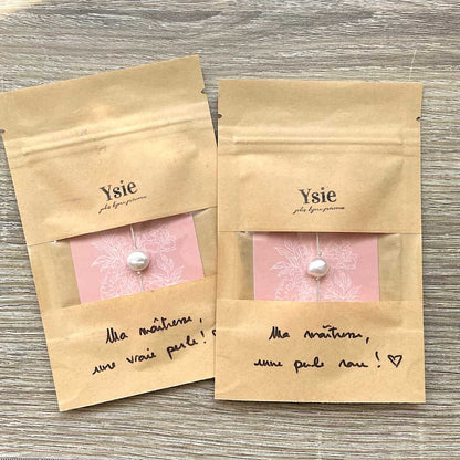 Bracelet en perle blanche Merci Maitresse