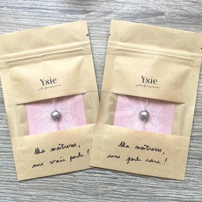 Bracelet en perle grise Merci Maitresse