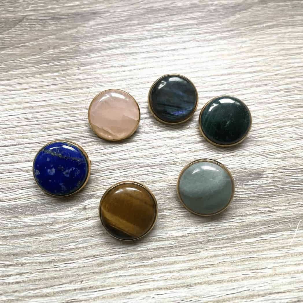 Broche pierre naturelle