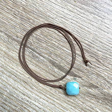 Charger l&#39;image dans la galerie, collier-amazonite-cordon