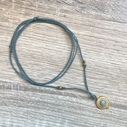 Collier Amazonite cordon multicolore