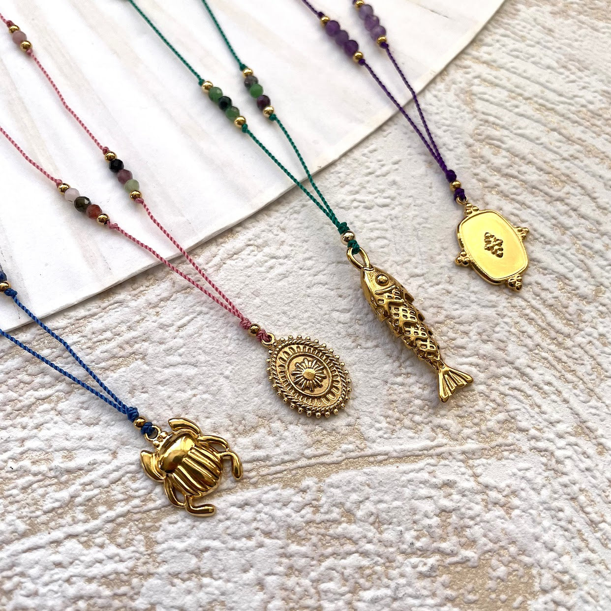 Collier Rubis Zoïsite et Poisson - Transformation et vitalité - Ava