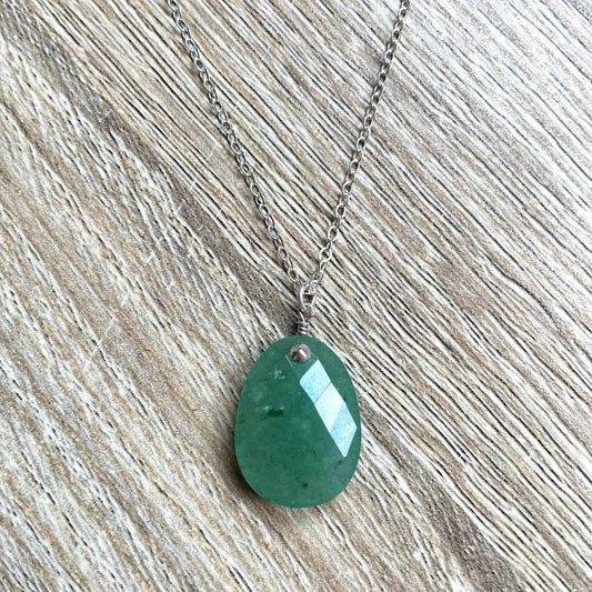 collier-aventurine-verte-argent