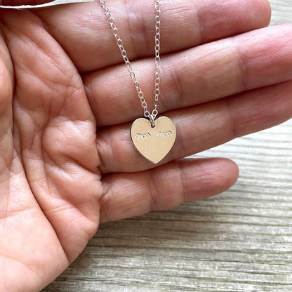 Collier cœur en argent massif