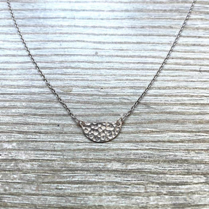 Collier demi-lune argent massif