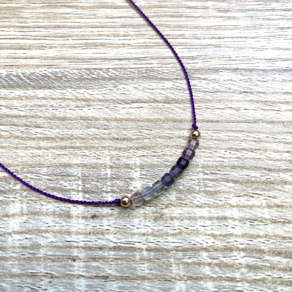 Collier Fluorite arc-en-ciel Rainbow