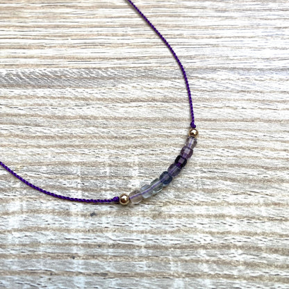 Collier Fluorite arc-en-ciel Rainbow