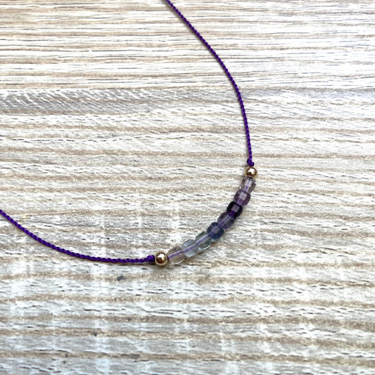 Collier Fluorite arc-en-ciel Rainbow