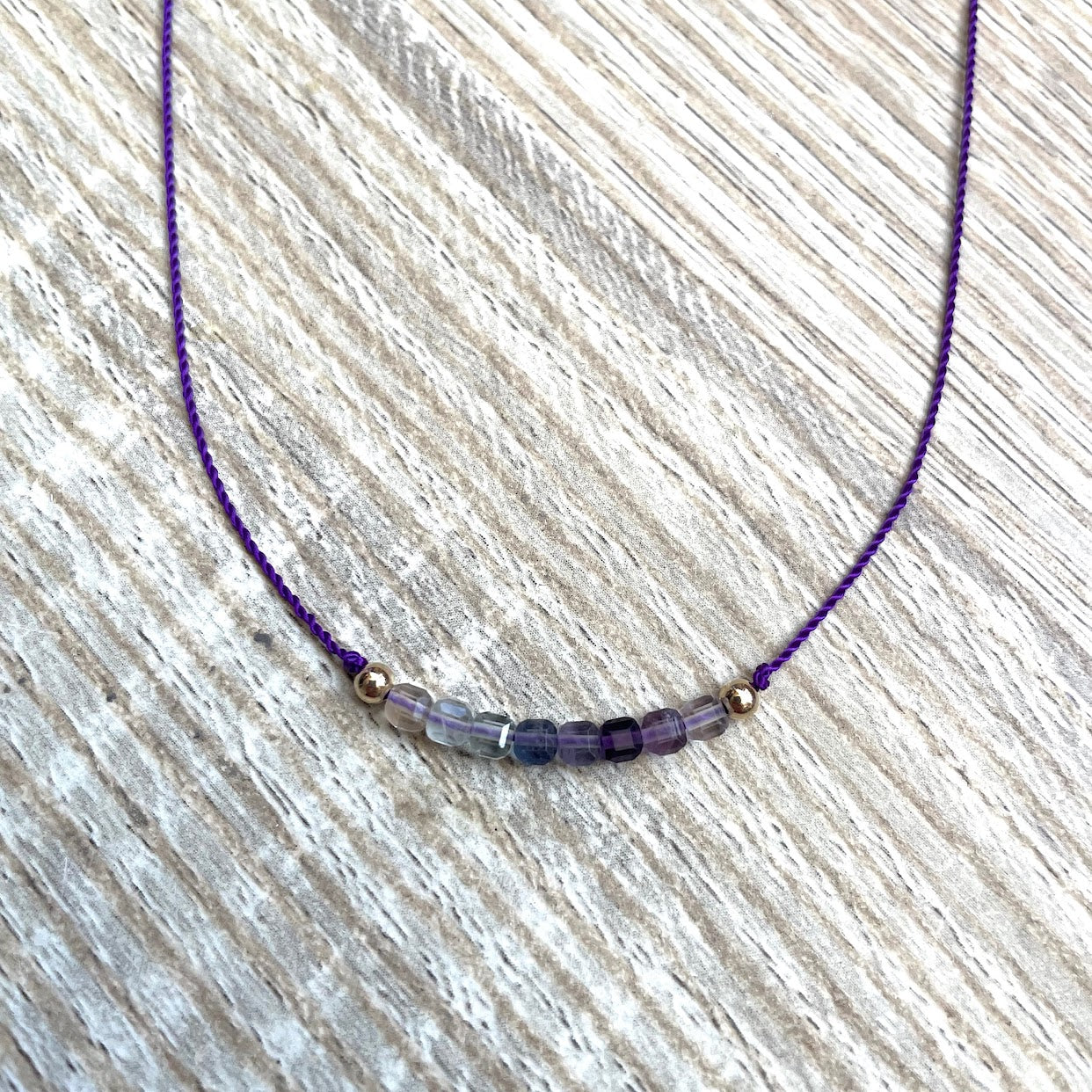 Collier Fluorite arc-en-ciel Rainbow