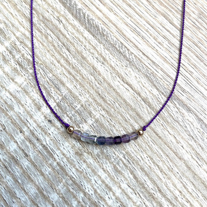Collier Fluorite arc-en-ciel Rainbow