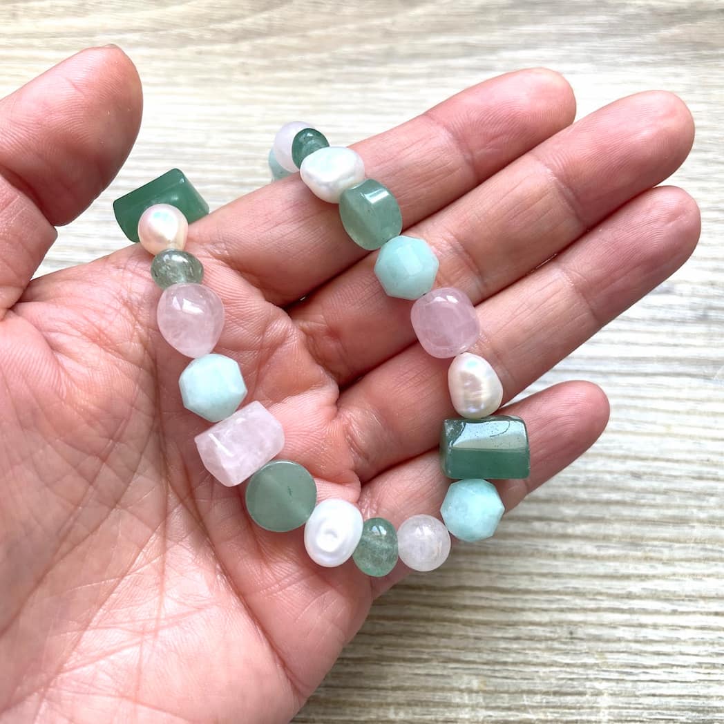 Collier grosses perles colorées
