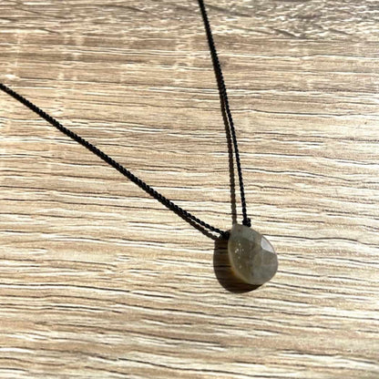 Collier en Labradorite goutte et cordon