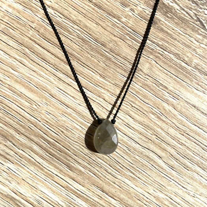 Collier en Labradorite goutte et cordon