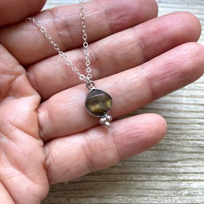 Collier Labradorite argent