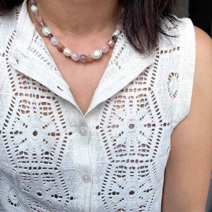Collier maxi perles multicolores