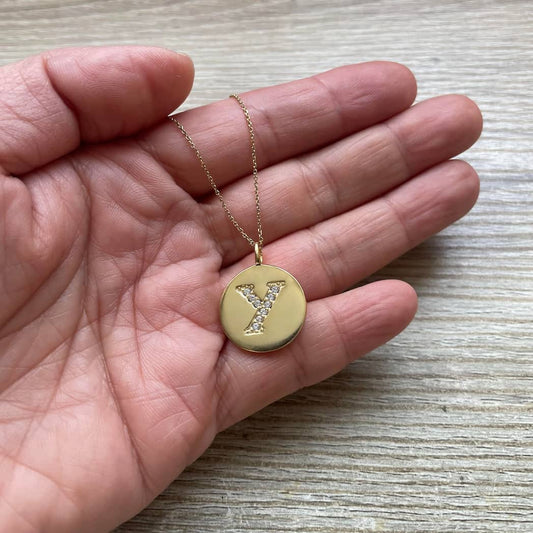 Collier médaille lettre Y vide-atelier