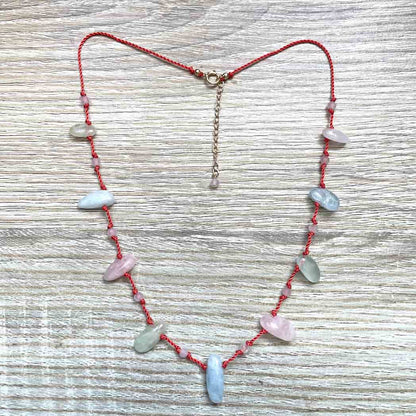 Collier Morganite multicolore