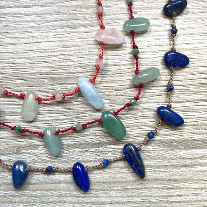 Collier bohème chic en pierre naturelle