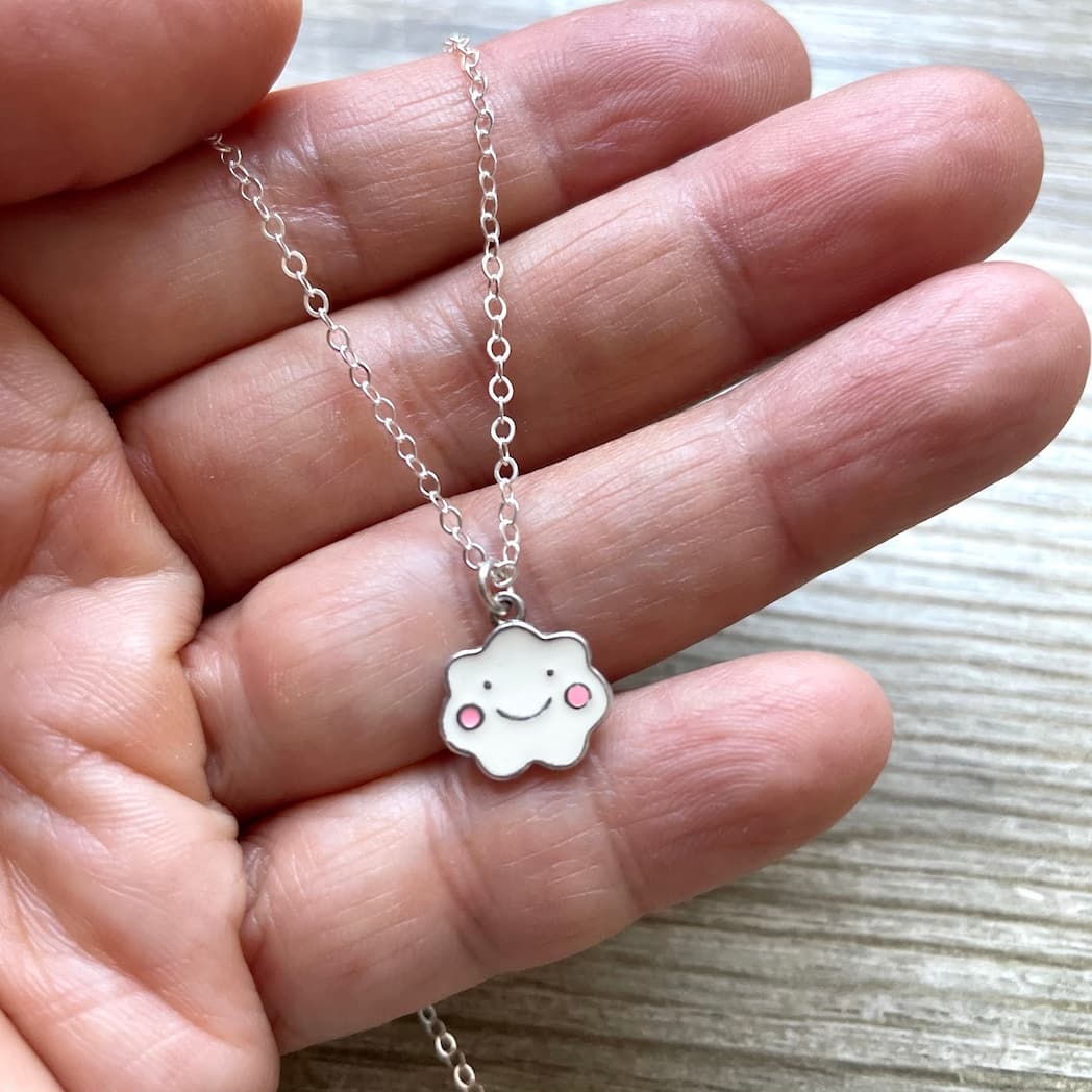 Collier nuage argent