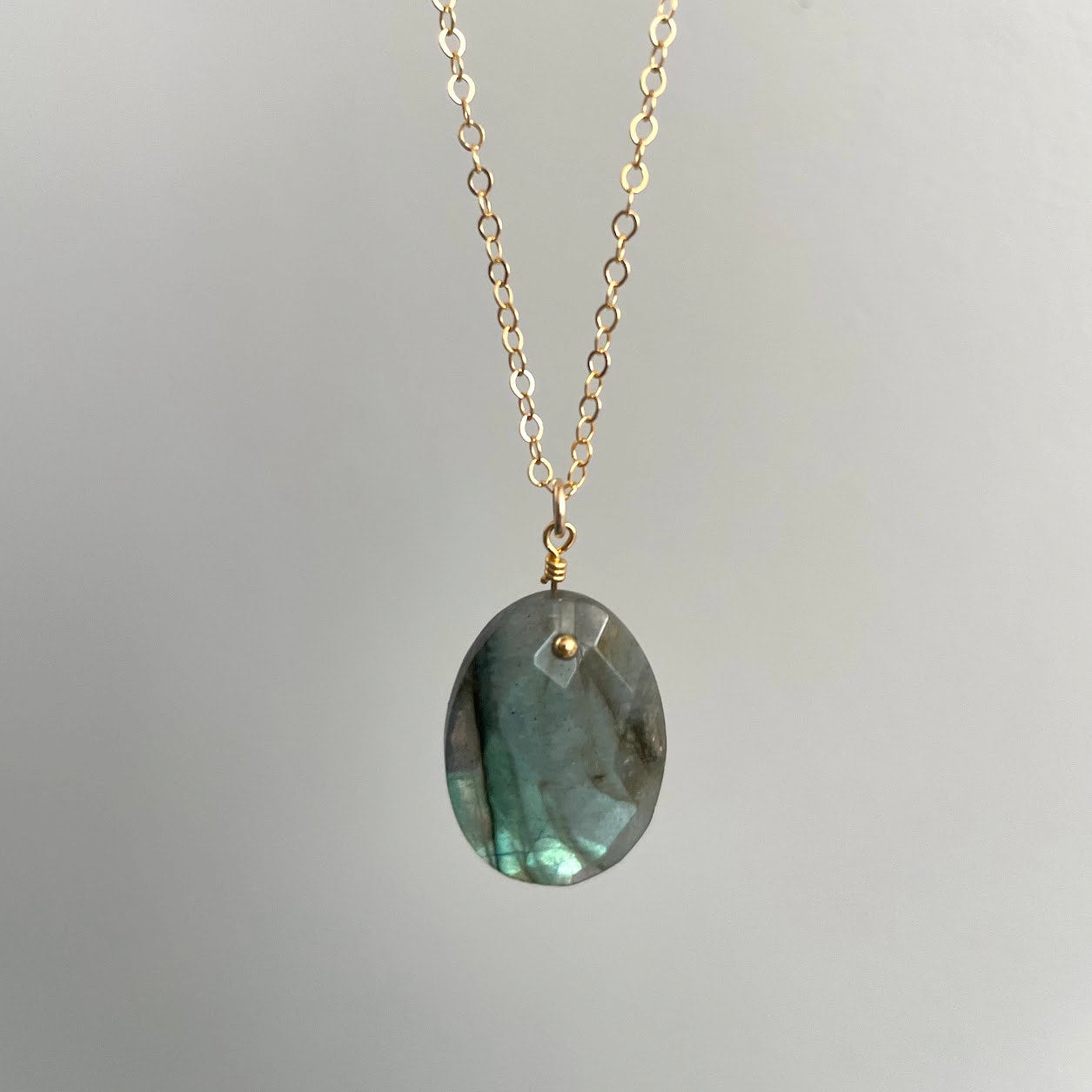Collier pendentif Labradorite