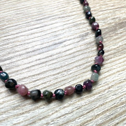 Collier Tourmaline multicolore zoom