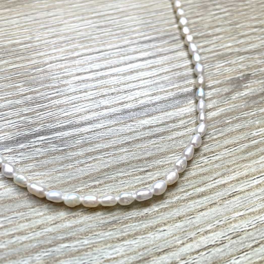 Collier perle blanche