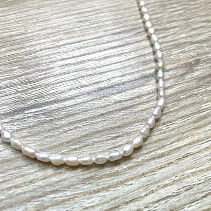 Collier perle blanche
